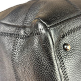 Chanel Black Quilted Leather Chocolate Bar Bowling Handbag