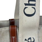 Chloe Leather Trim Woody Medium Tote Bag