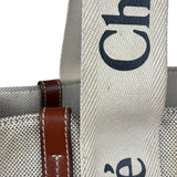 Chloe Leather Trim Woody Medium Tote Bag
