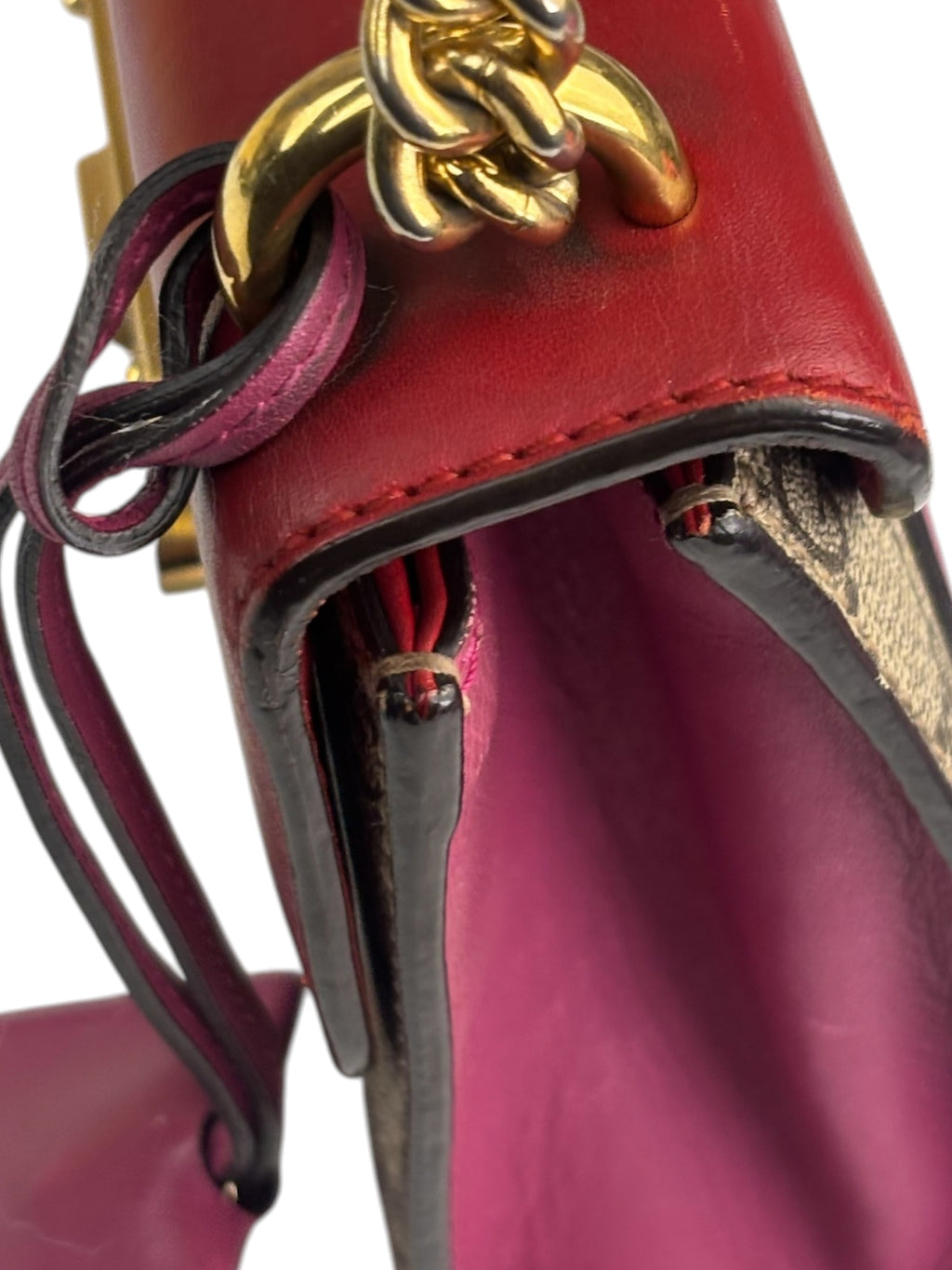 Gucci Colorblock Leather Padlock Small Shoulder Bag