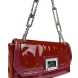 Chanel Burgundy Patent Leather Mademoiselle Bijoux Chain Flap Bag 2008