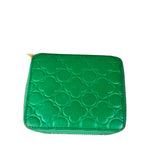 Comme Des Garcons Green Zip Around Wallet