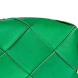 Bottega Veneta Small Green Intrecciato Cassette Camera Bag