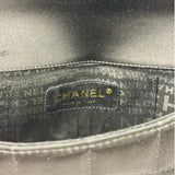 Chanel Black Satin Chocolate Bar Mini East-West Flap Bag