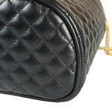 Gucci GG Zumi Cylindrical Black Quilted Leather Shoulder Bag