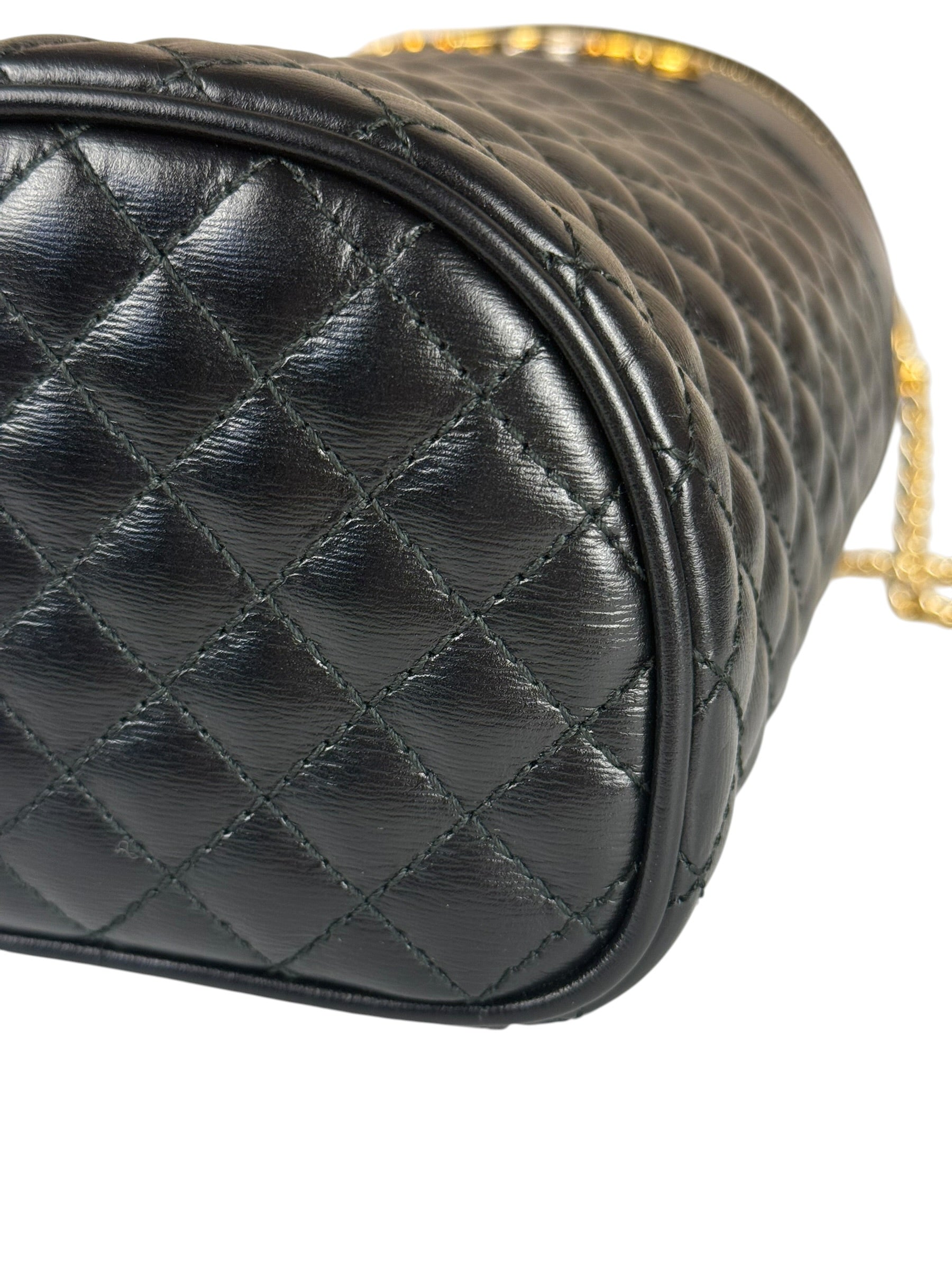 Gucci GG Zumi Cylindrical Black Quilted Leather Shoulder Bag