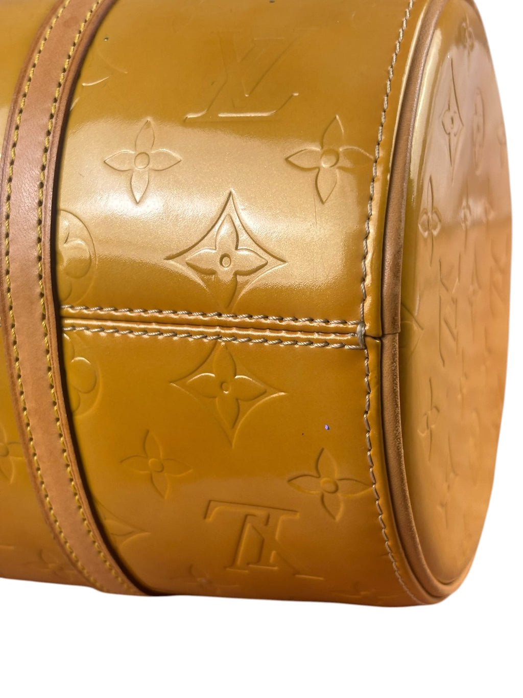 Louis Vuitton Yellow Vernis Bedford Handbag