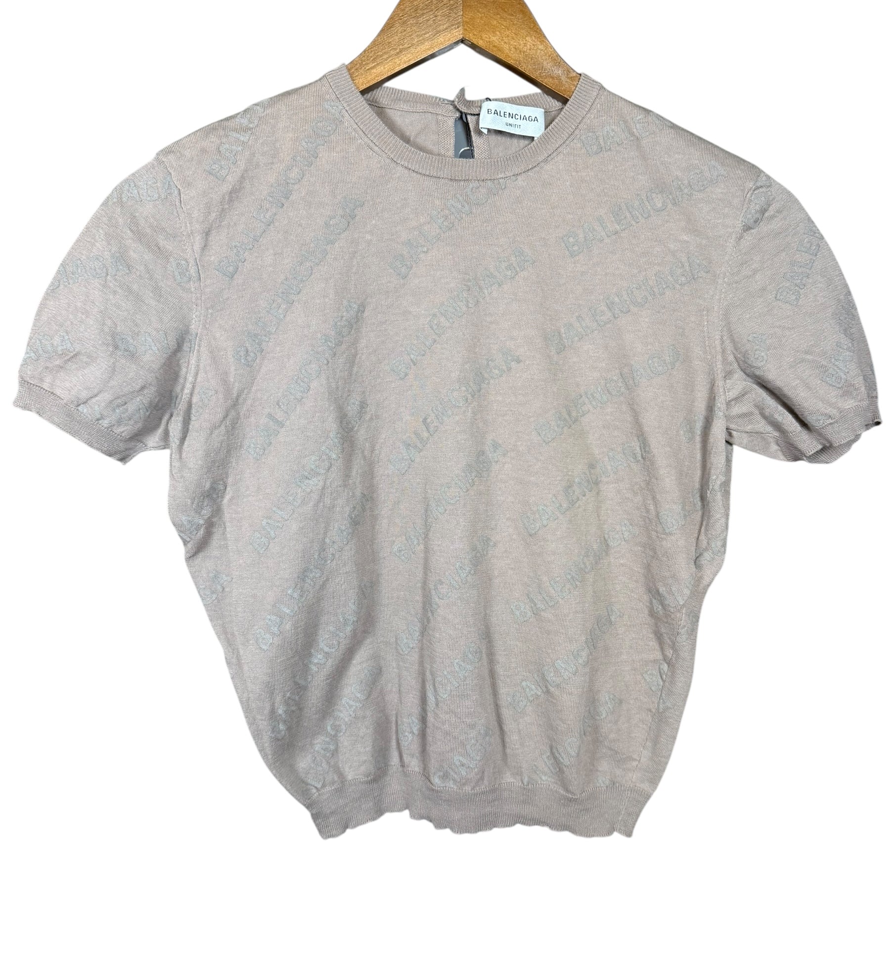 Balenciaga All Over Logo Short Sleeve