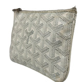 Goyard White Senat Mini Pouch