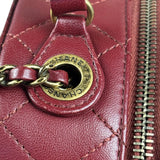 Chanel Burgundy Python Quilted Leather Vanity Two-Way Bag 2017