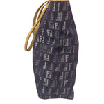 Fendi Purple Denim Roll Zucchino Tote
