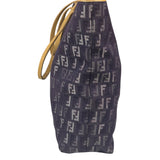 Fendi Purple Denim Roll Zucchino Tote