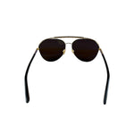 Tom Ford Black/Gold Brow Frame Aviatior Sunglasses
