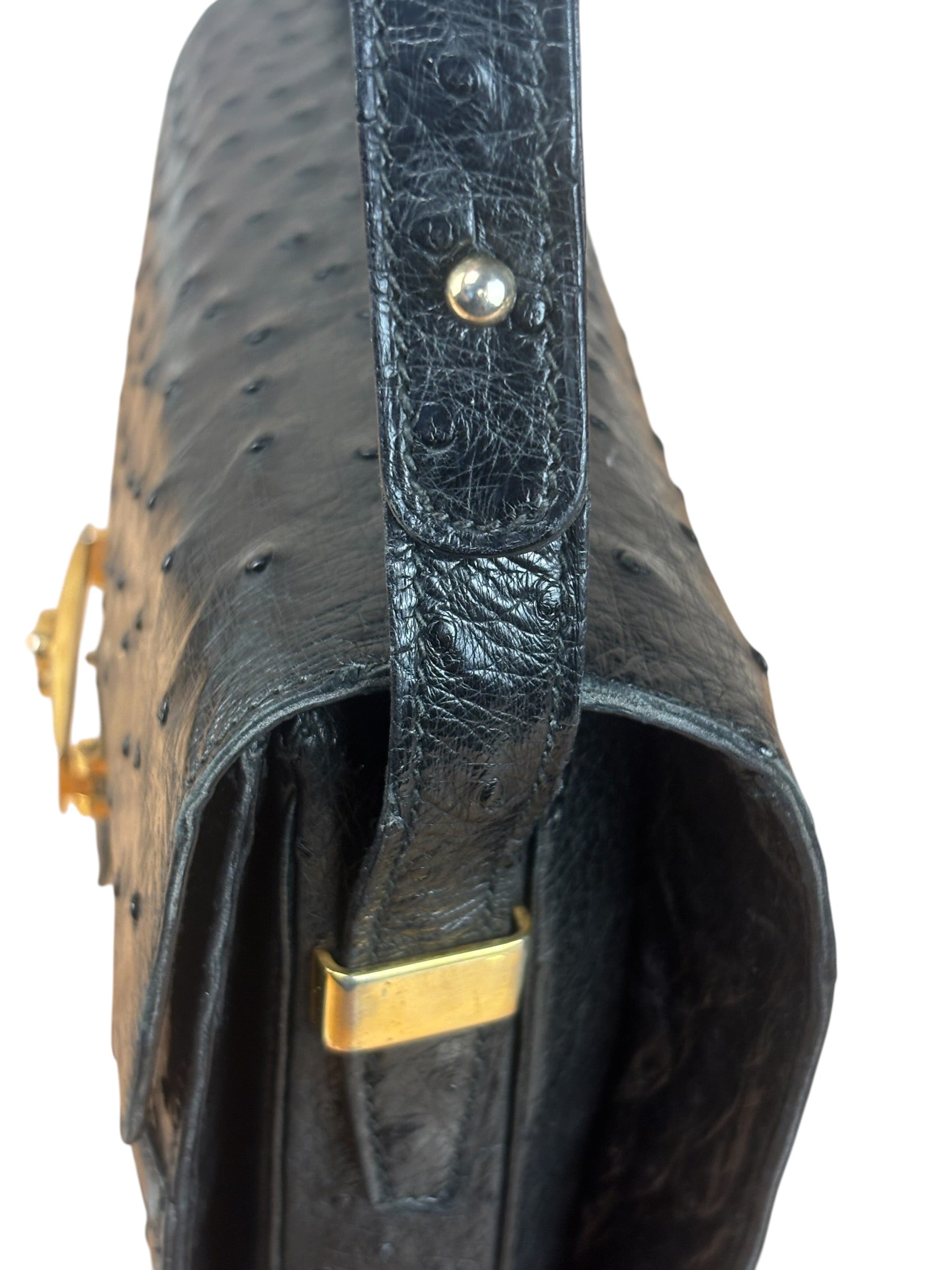 Balenciaga Vintage Black Leather Shoulder Bag