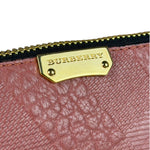 Burberry Pale Orchid Pink Leather Check-Embossed Peyton Crossbody