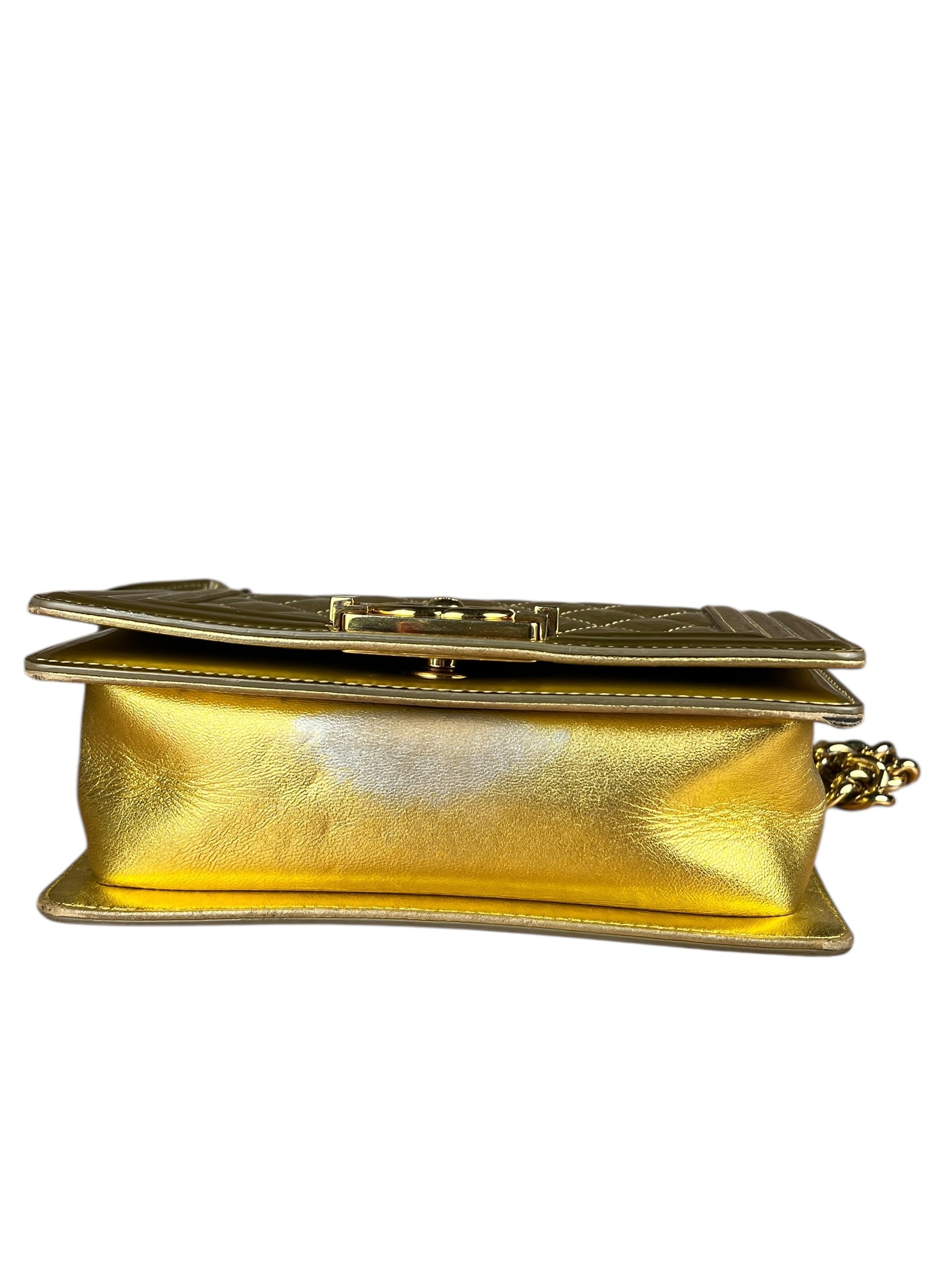 Chanel Gold Metallic CC Boy Bag 2014