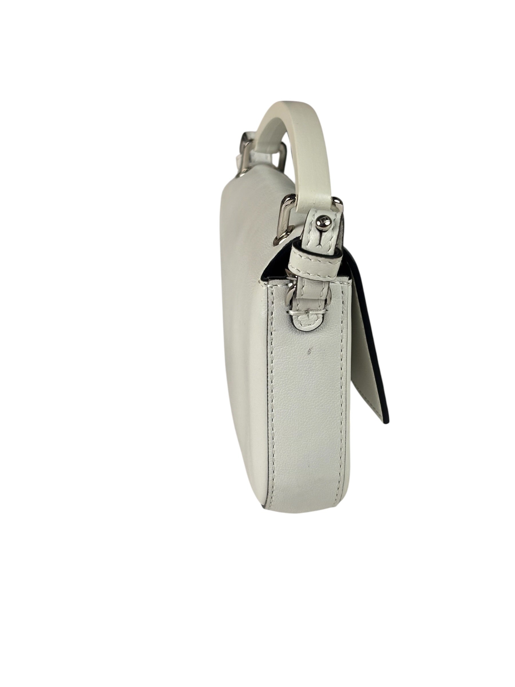 Fendi x Marc Jacobs White Leather Mini Baguette