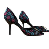 Gucci Vintage Horsebit Open Toe Pumps