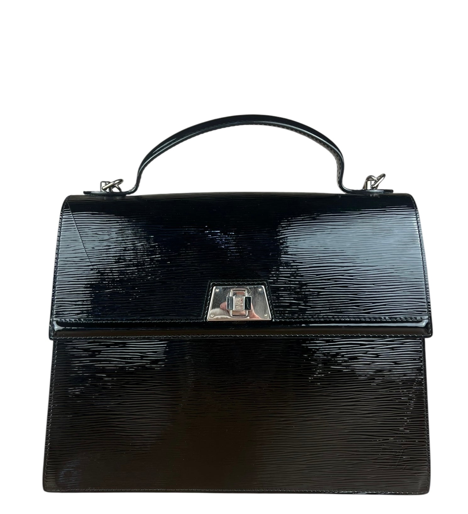 Louis Vuitton Black Electric Epi Sévigné 2Way Handbag