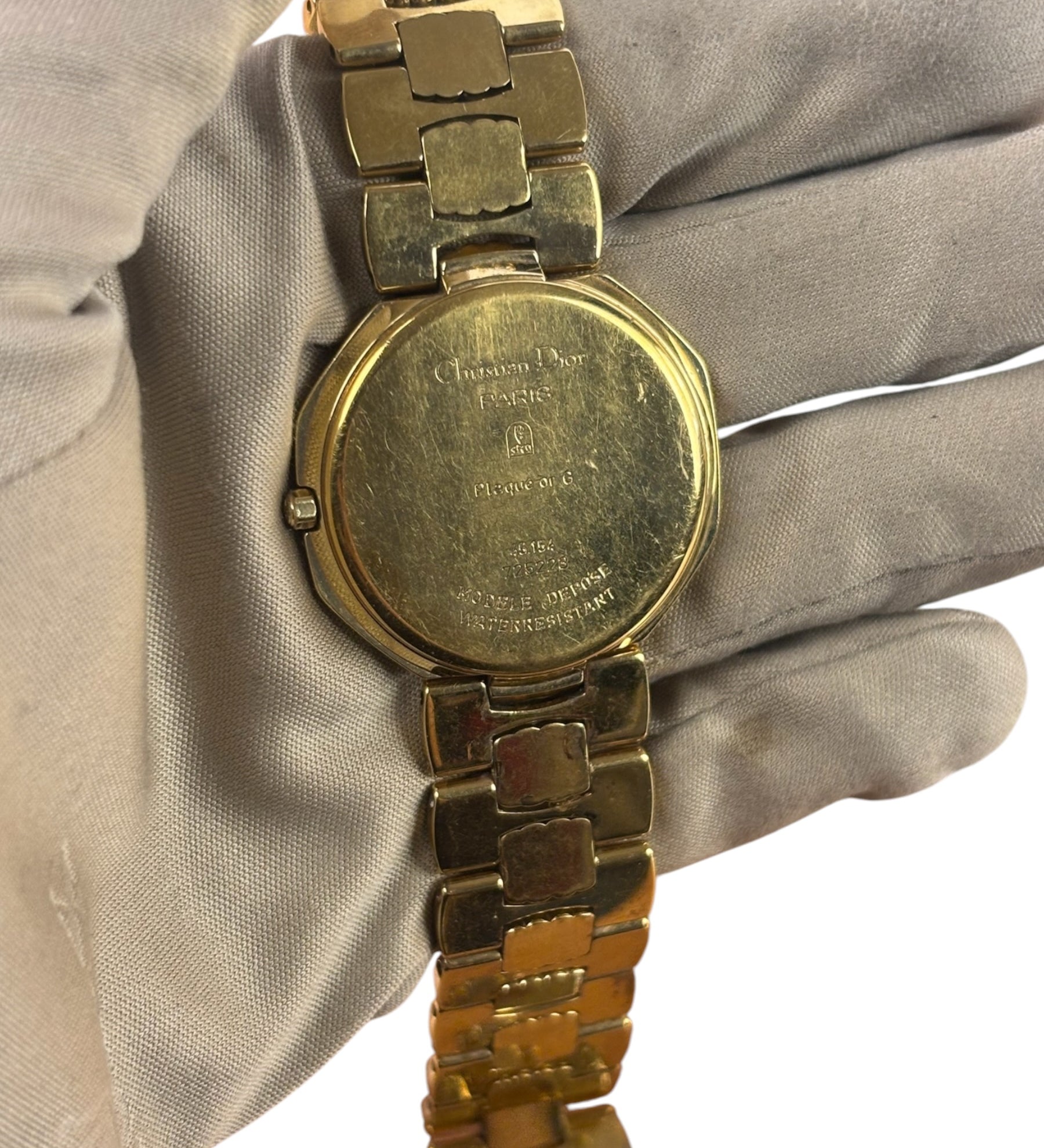 Christian Dior Octagon Champagne Dial Gold Plated