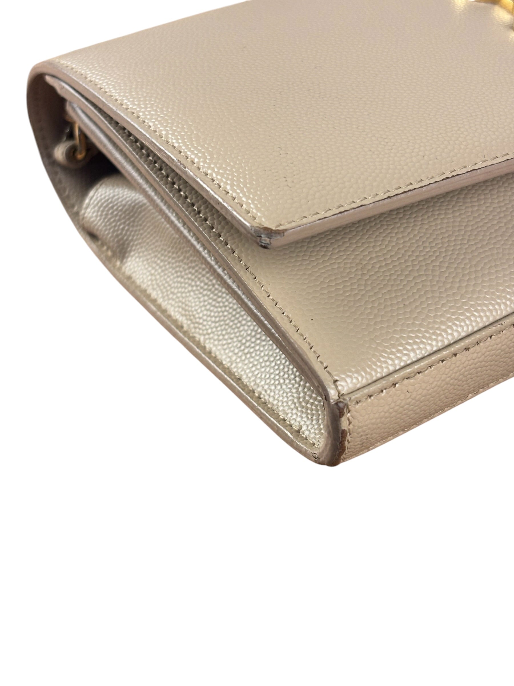 Yves Saint Laurent Cream Embossed Leather KateCrossbody Bag