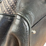 Chloe Black Tweed Leather Paddington Shoulder Bag
