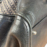 Chloe Black Tweed Leather Paddington Shoulder Bag