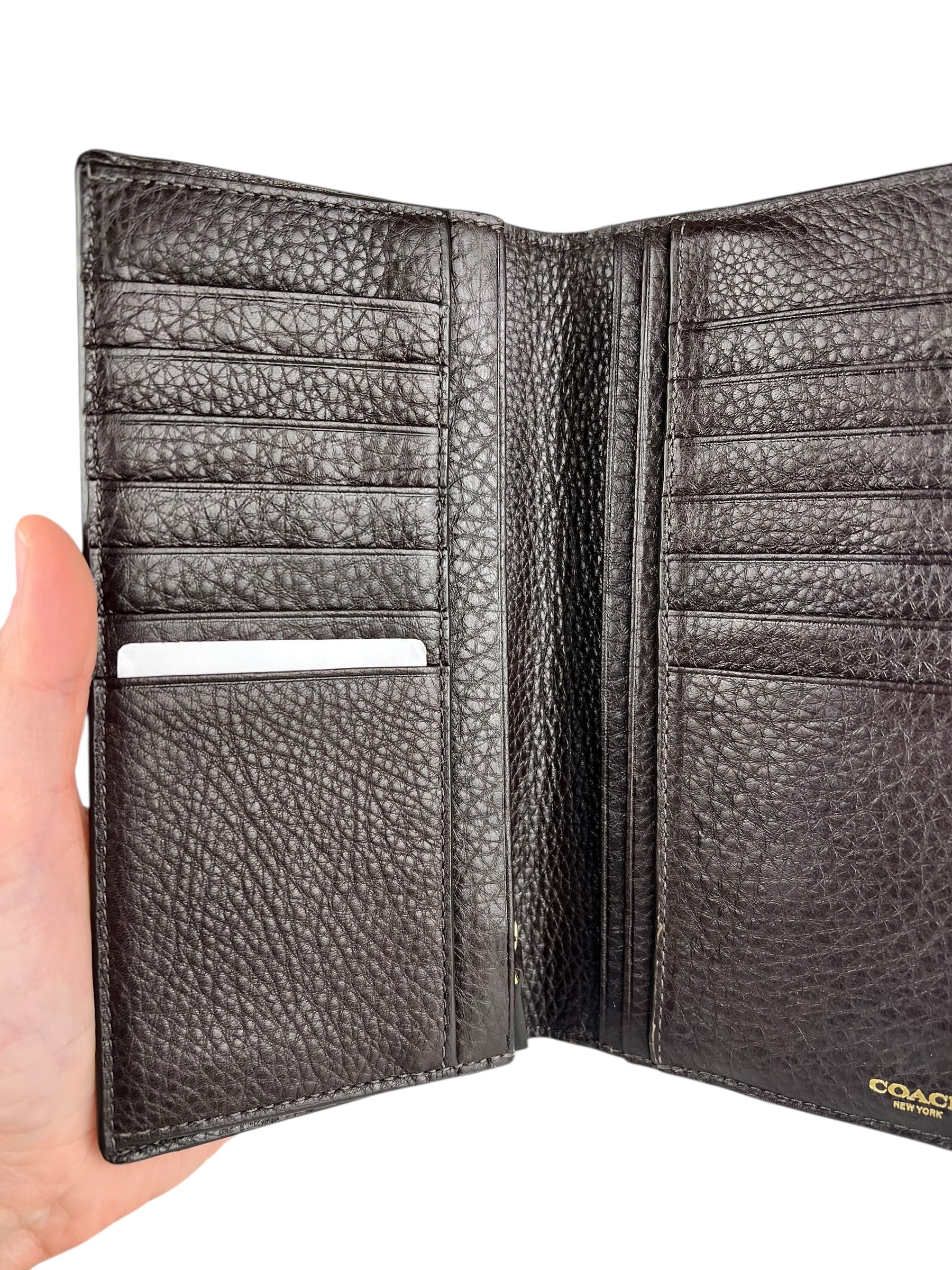 Coach Brown Leather Long Wallet