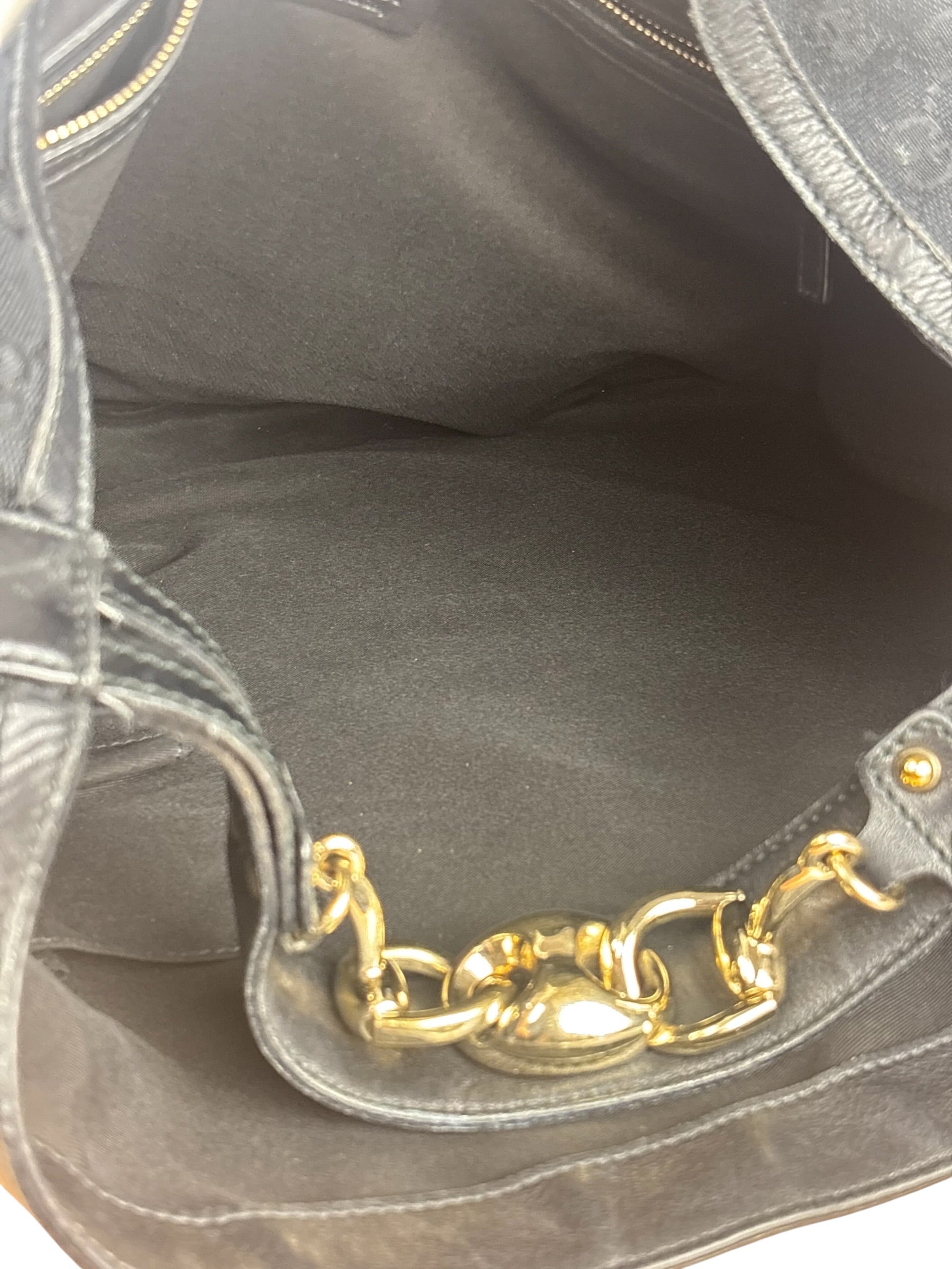 Gucci GG Black Hobo Horsebit Shoulder Bag