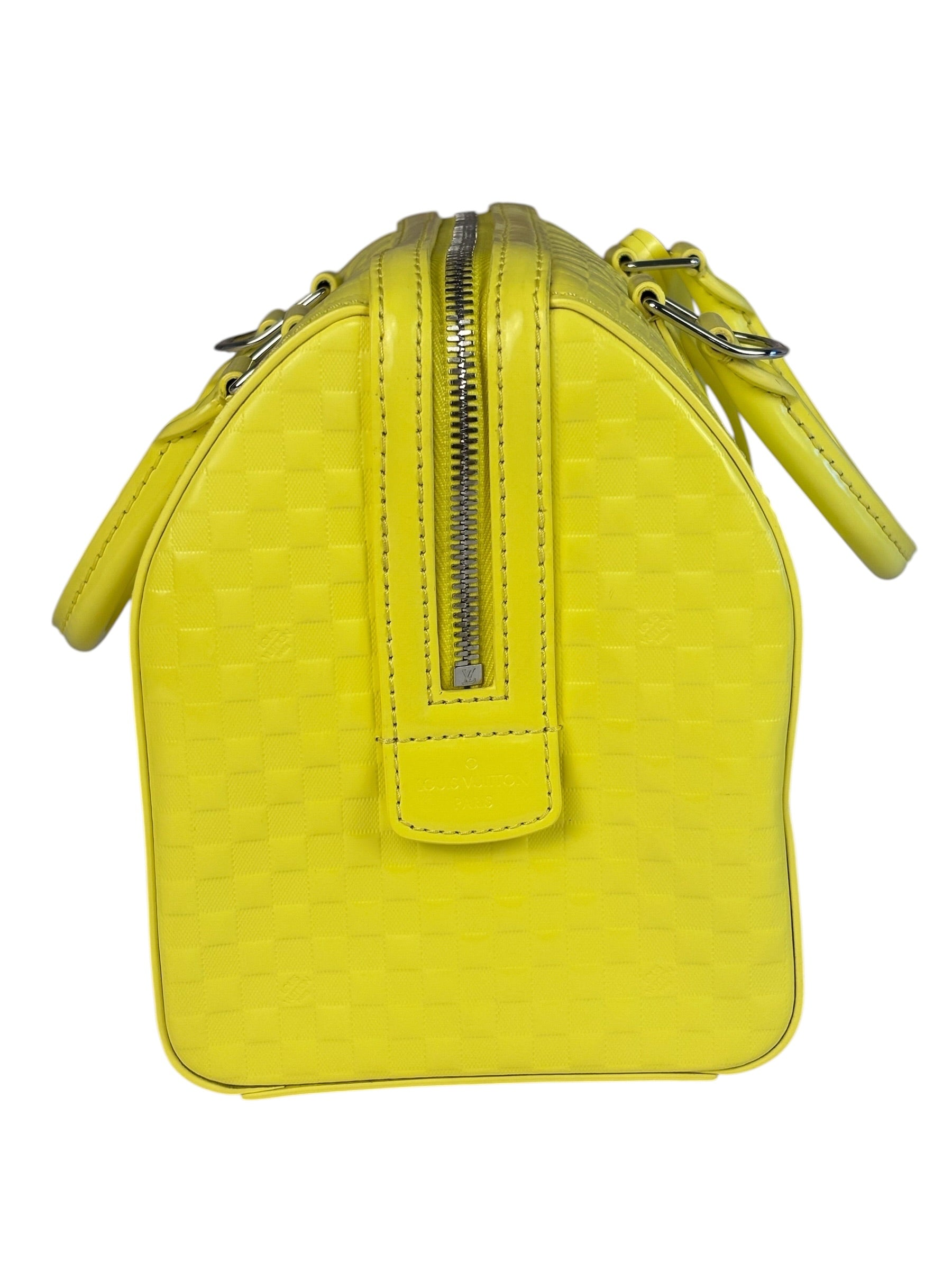 Louis Vuitton Yellow Damier Facette Cube Speedy 20
