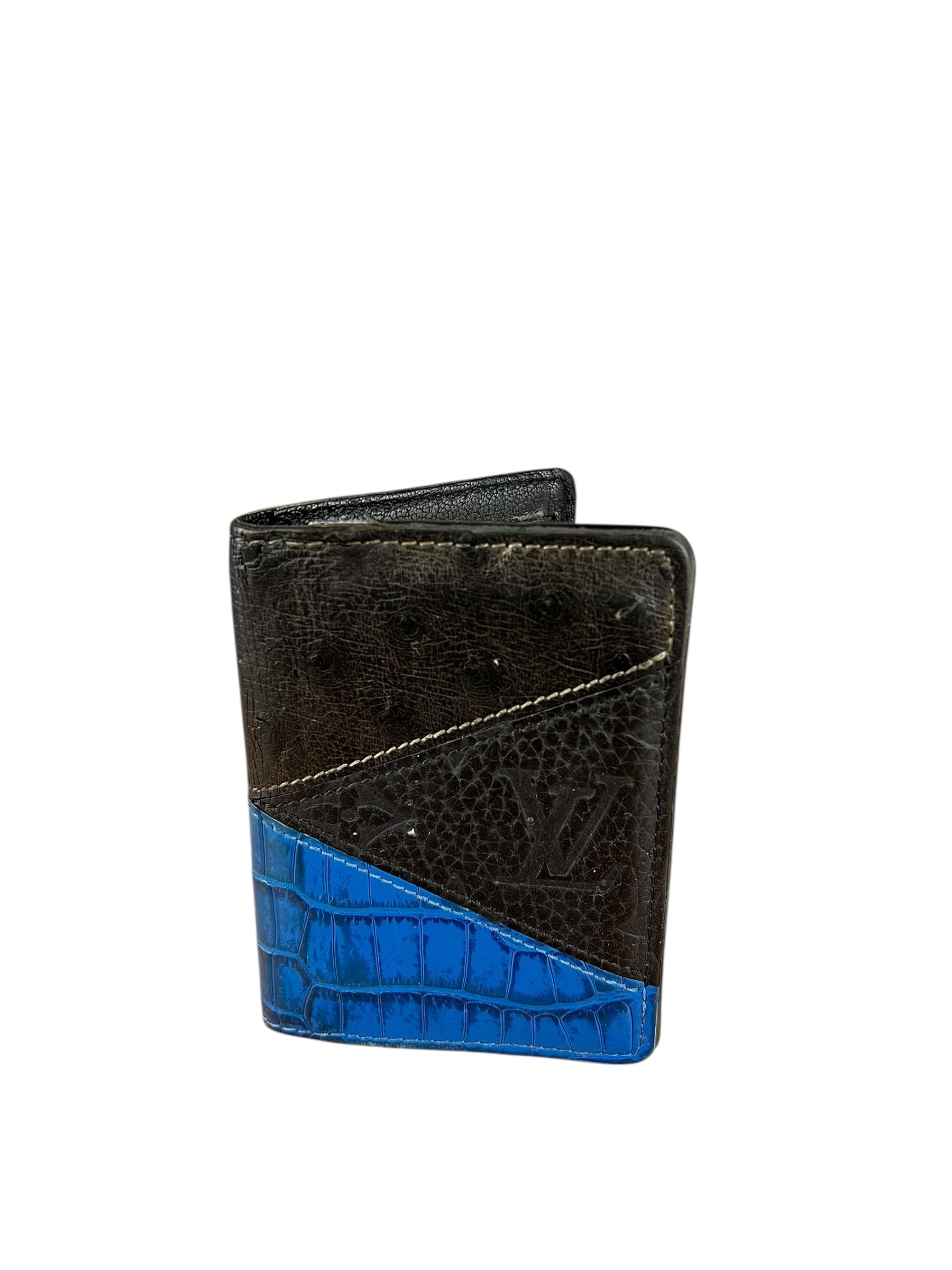 Louis Vuitton Ostrich Croc Pocket Organizer Wallet