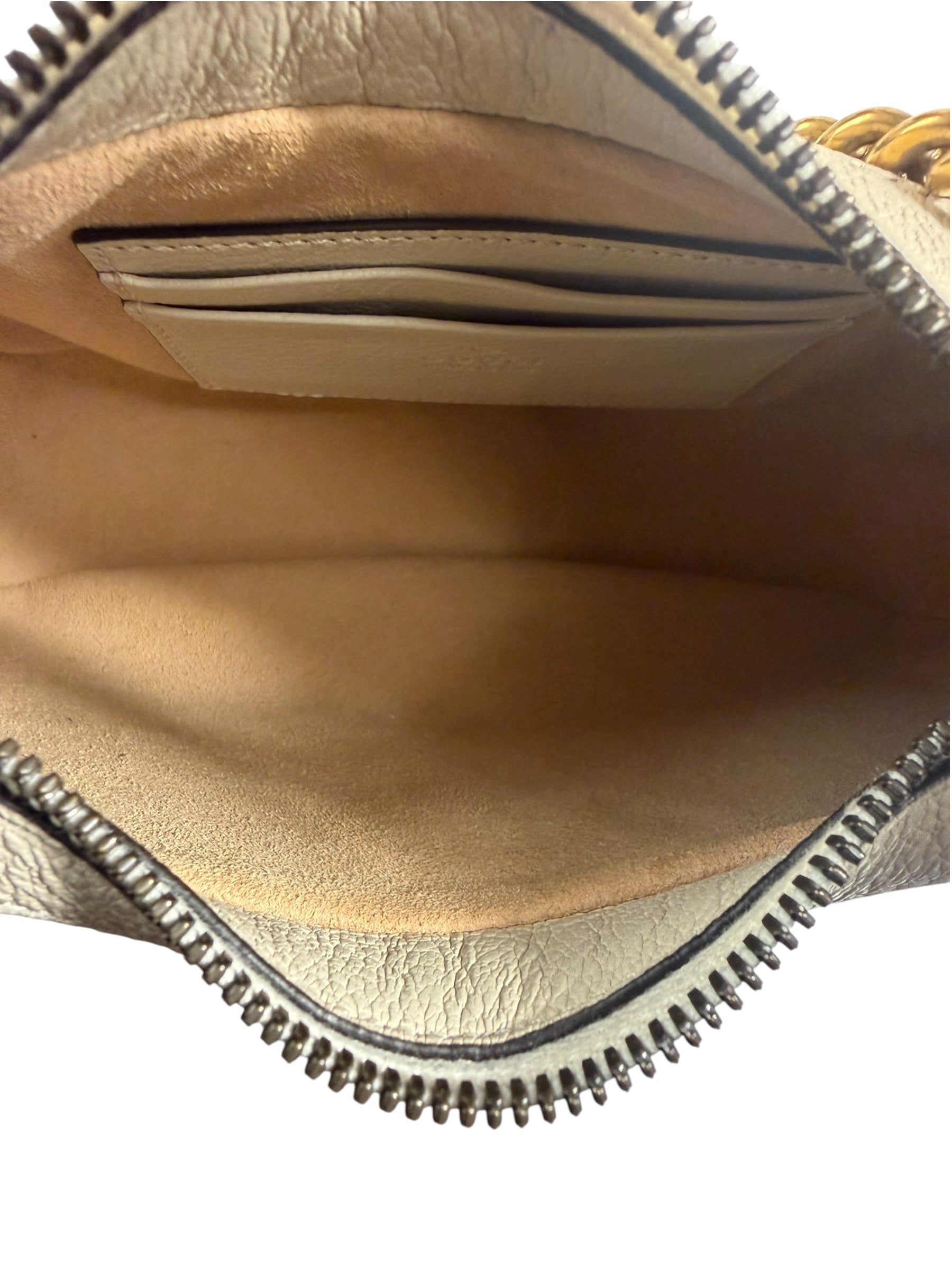 Gucci White Aphrodite Leather Shoulder Bag