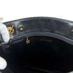 Chanel Black Lambskin Shopper Tote 90s