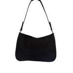 Prada Vintage Black Canvas Shoulder Bag