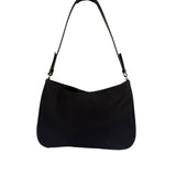 Prada Vintage Black Canvas Shoulder Bag