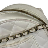Chanel CC In Love White Quilted Leather Heart Bag 2022