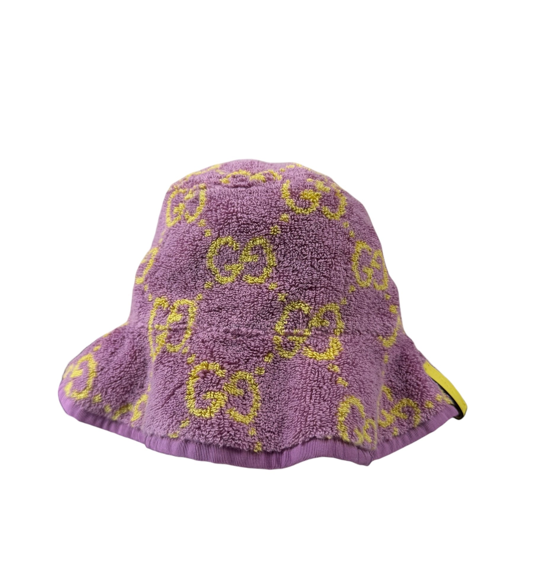 Gucci Pink/Yellow GG  Small Terry Bucket Hat