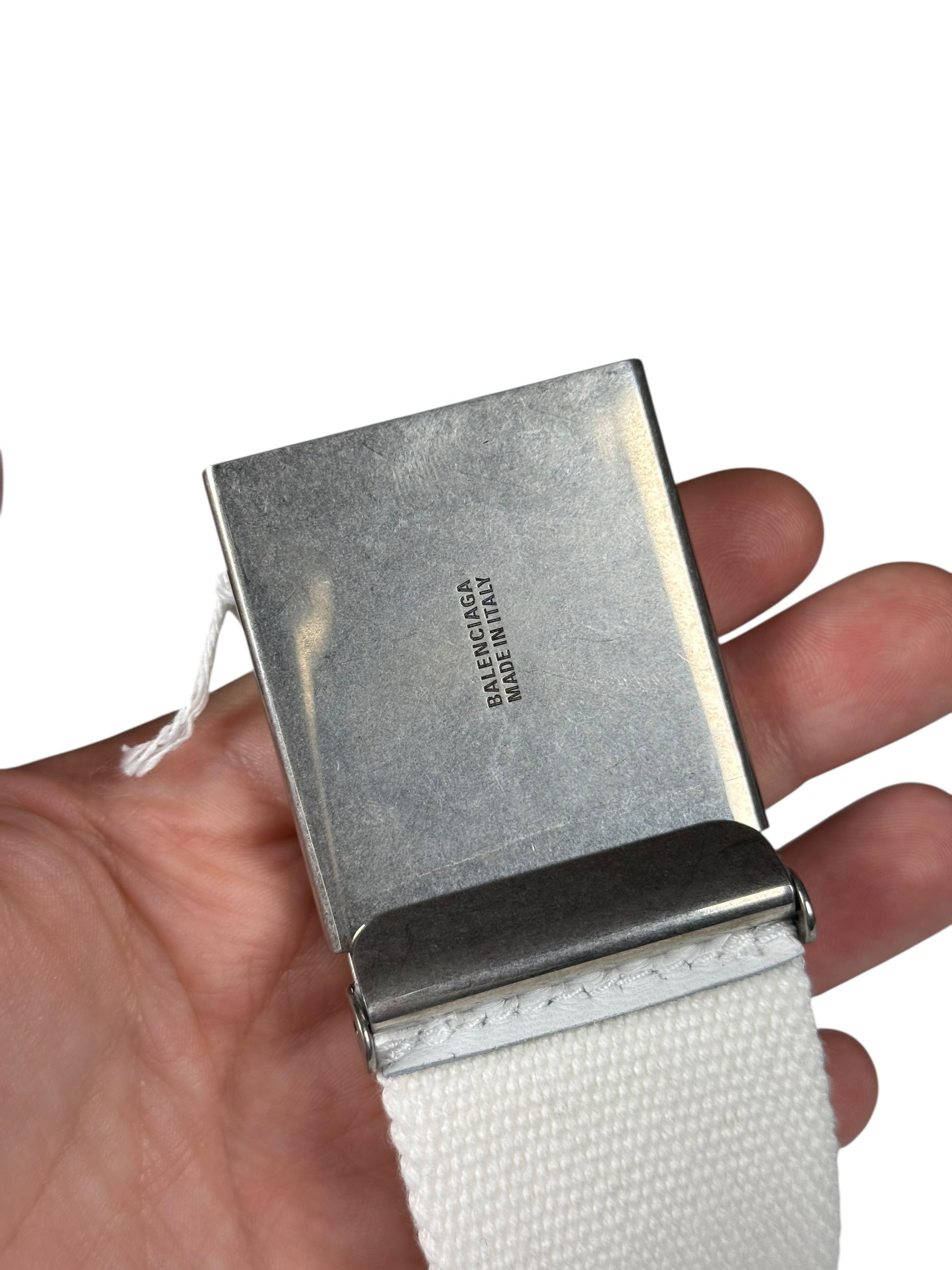 Balenciaga X Adidas Canvas White Belt