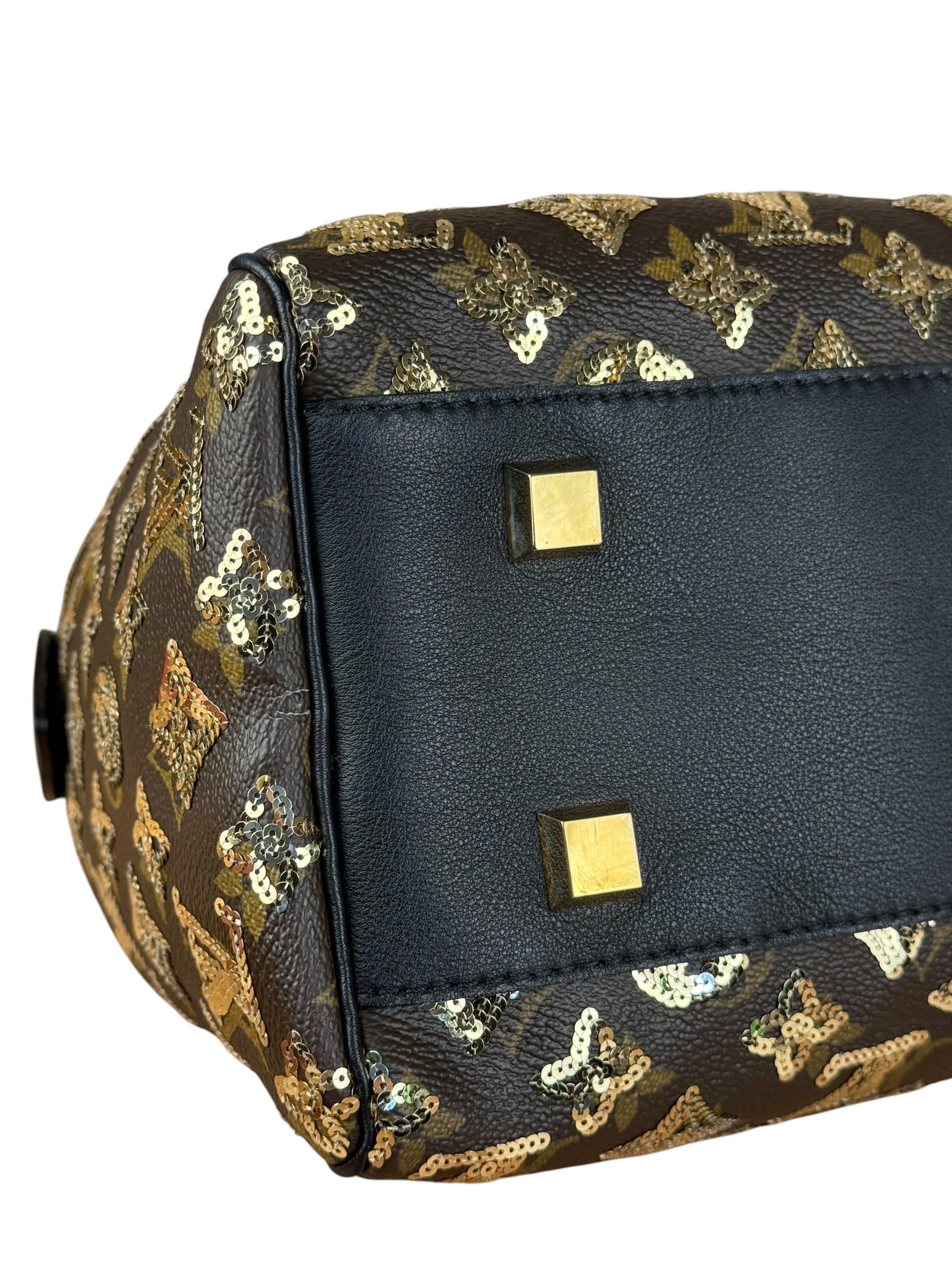 Louis Vuitton Gold Sequins Monogram Speedy Eclipse 30