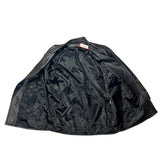 Vintage Leather Striped Long Coat