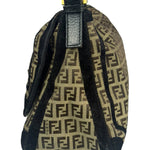 Fendi Black Trim Zucca Mamma Baguette