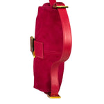 Fendi Pink Suede/Leather Trim Baguette