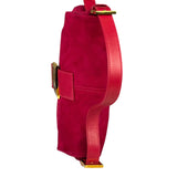 Fendi Pink Suede/Leather Trim Baguette