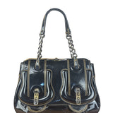 Fendi Black Patent Leather Shoulder Bag B