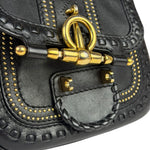 Gucci Black Leather Snaffle Bit Shoulder Bag