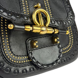 Gucci Black Leather Snaffle Bit Shoulder Bag