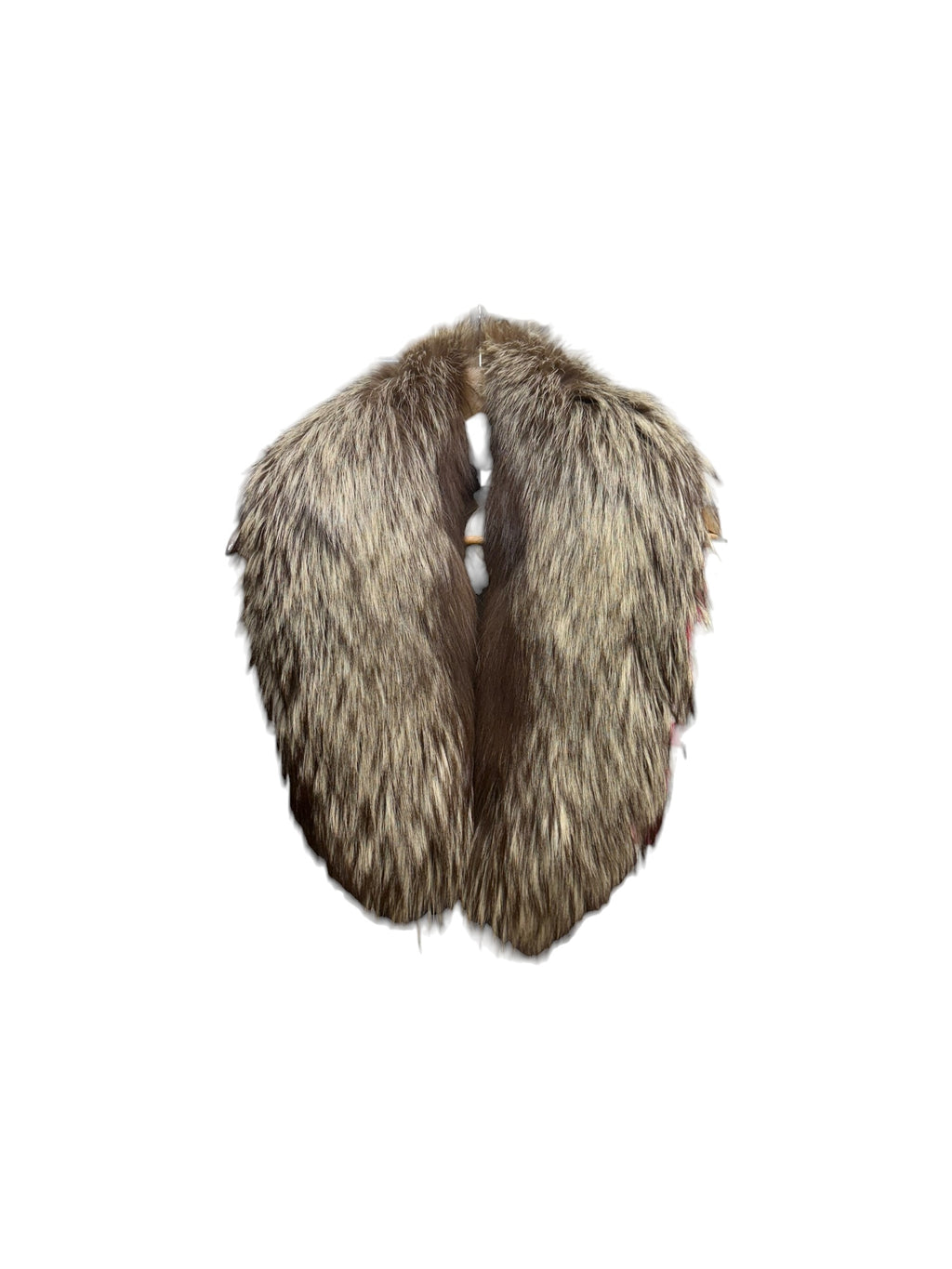 Vintage Dark Brown/White Fox Fur Clip-On Stole