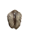 Vintage Dark Brown/White Fox Fur Clip-On Stole