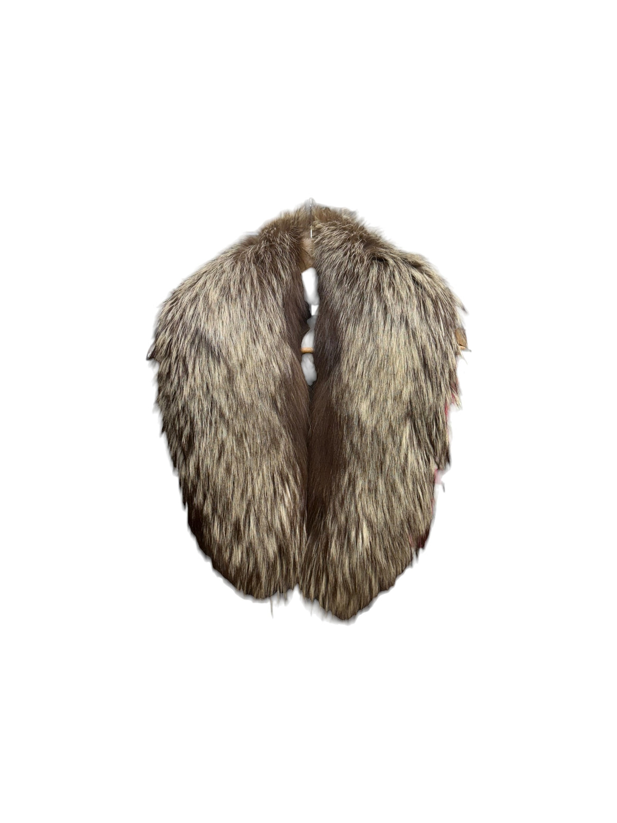 Vintage Dark Brown/White Fox Fur Clip-On Stole