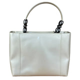Christain Dior Leather Chrome Beaded Malice Tote Bag